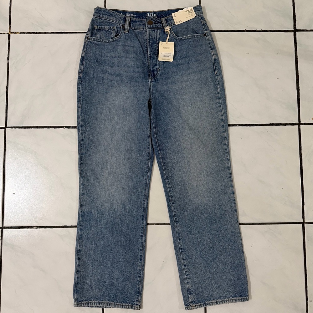 a.n.a Classic Denim Jeans; Highest-rise vintage straight